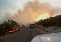 Scene from the film Mountain Fire Personnel